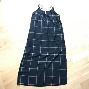 White and Black Checkered Dress